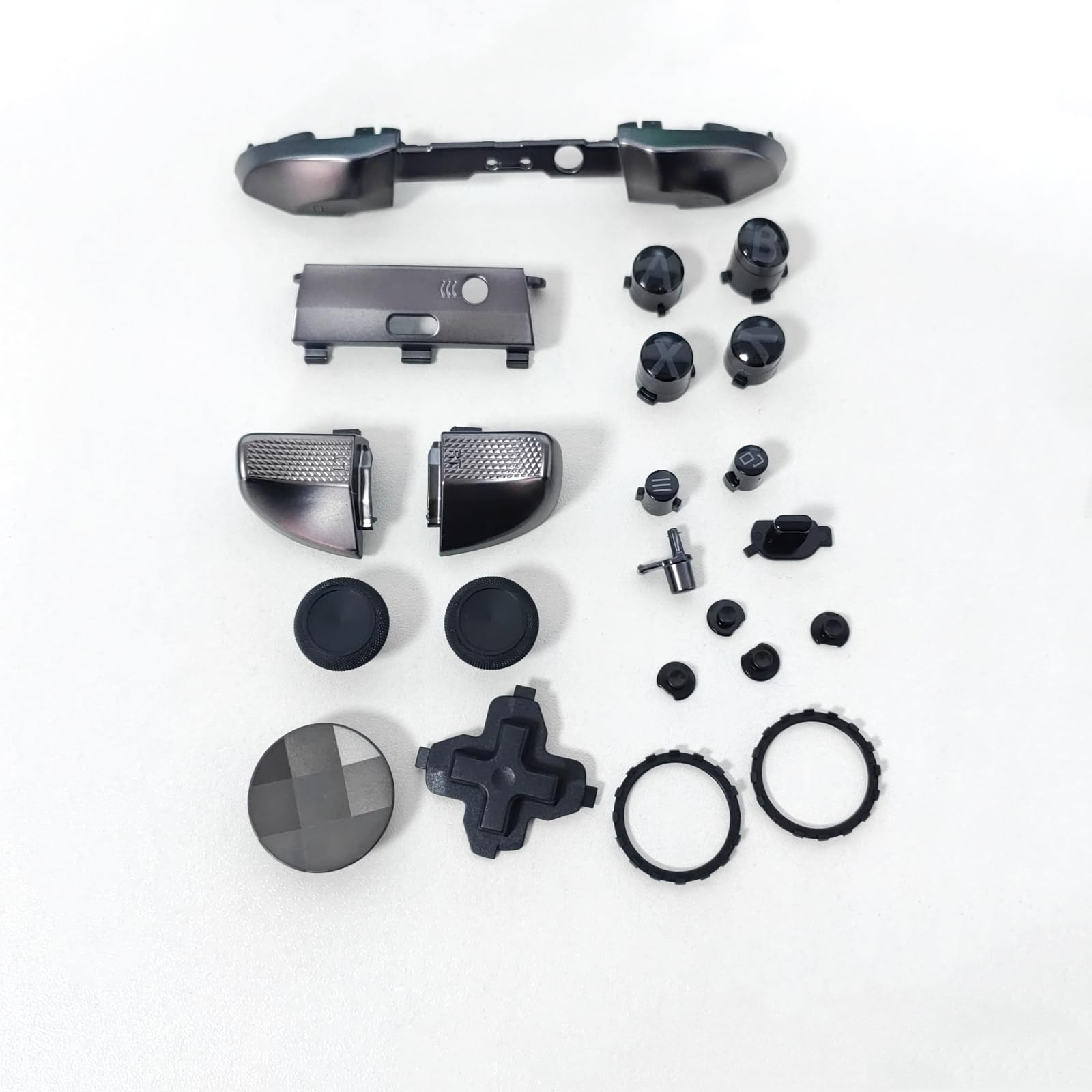 Guscio di Ricambio Kit Custodia Coperchio Anteriore Posteriore per Xbox Elite Controller Series 2 - Nero, Incluso D-pad Joysticks Pulsante di Attivazione LB RB Pulsanti ABXY Accessori