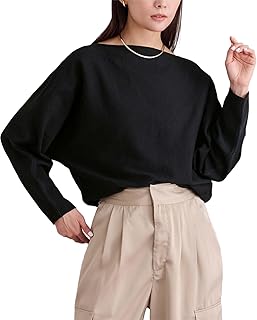 [ユアーズ] ボートネック ドルマンスリーブ ベーシック ニット BGXU1891 レディース