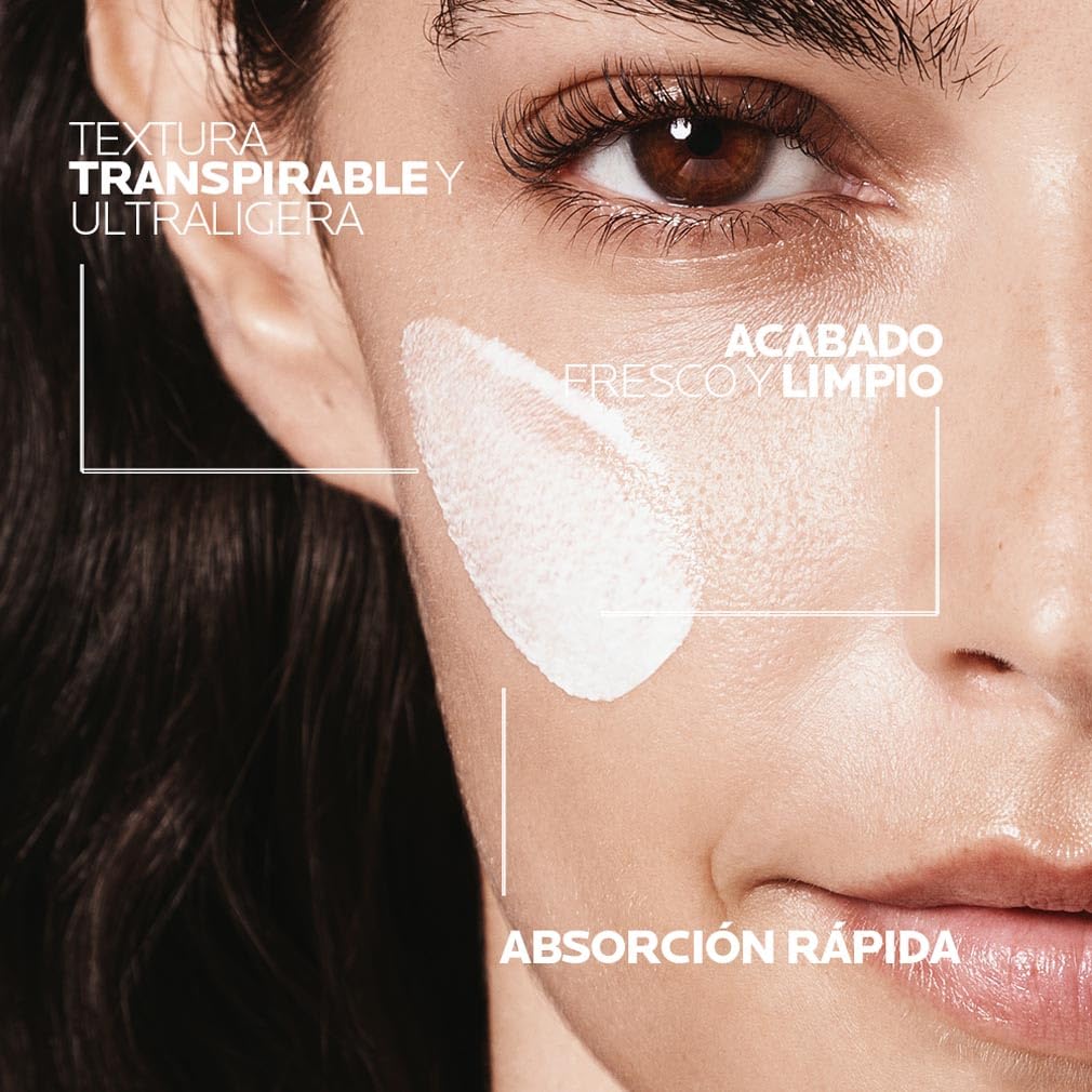 La Roche-Posay Protector Solar SPF 50+, Fórmula con Ácido Hialurónico, Niacinamida y Filtros UVA/UVB Avanzados, Fluido Invisible, Anthelios UVAir, 40 ml