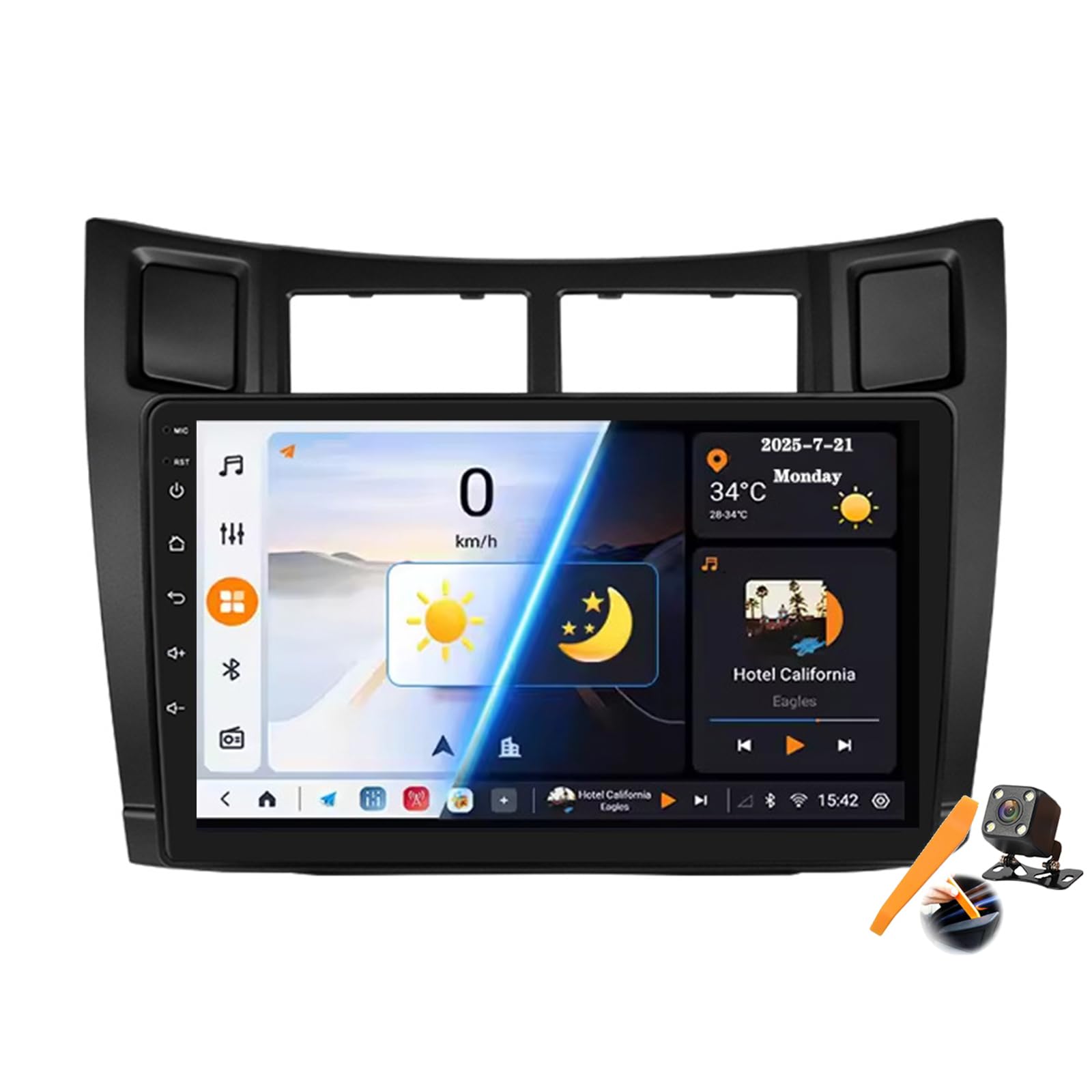 Autoradio GPS pour Yaris 2005-2012 Android 15.0 Écran 9 Pouces Carplay Sans Fil - 8
