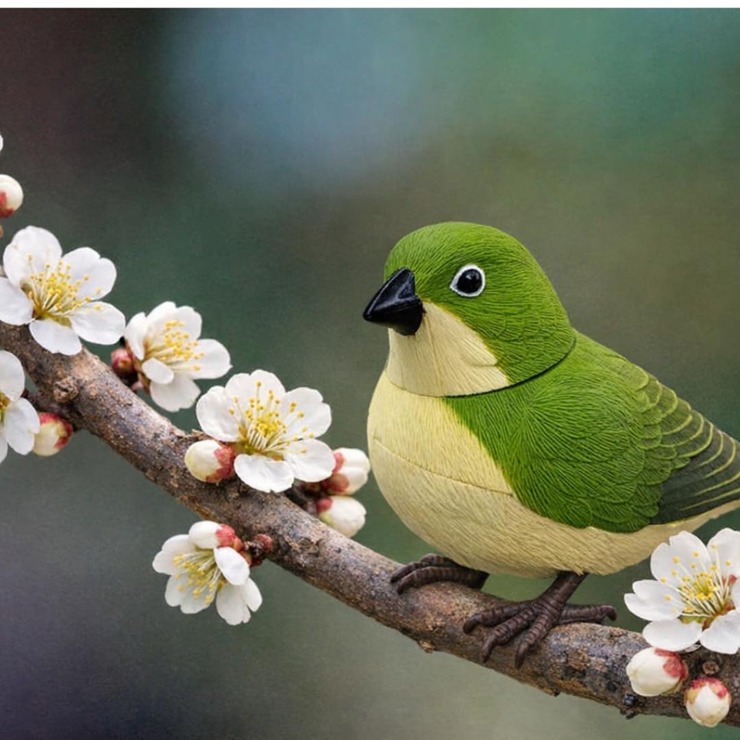 Amazon | TKSK 日本の野鳥 ミュージックバード メジロ 人感センサー