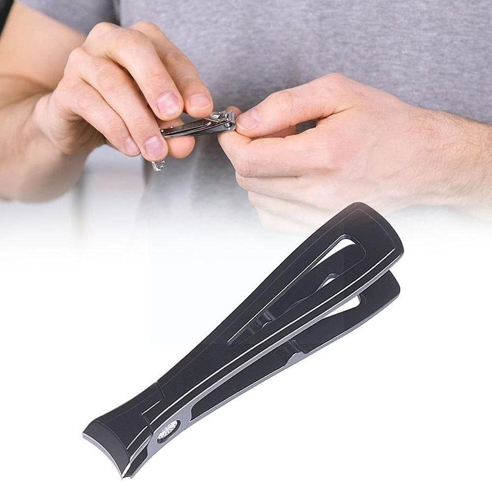 Ingrown Toenail Stainless Steel Nail Scissors,Professional Nail Clippers Wide Jaw Opening,Manicure Toenail Tools Scissors (Color : Black)