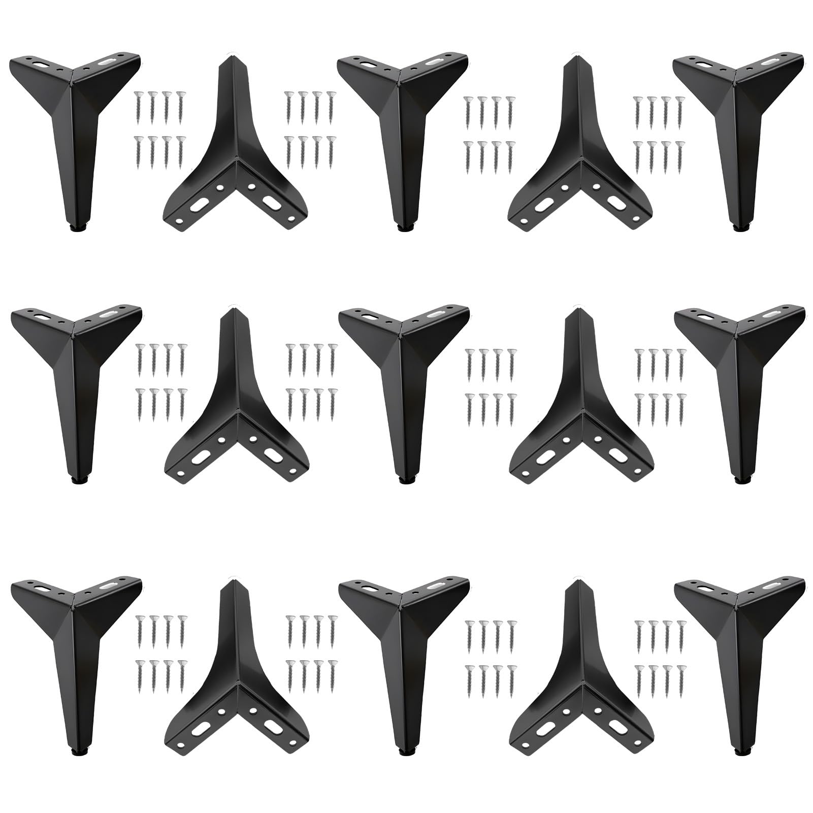 Pieds triangulaires remplacement métal 10cm pour stabiliser votre lit usé