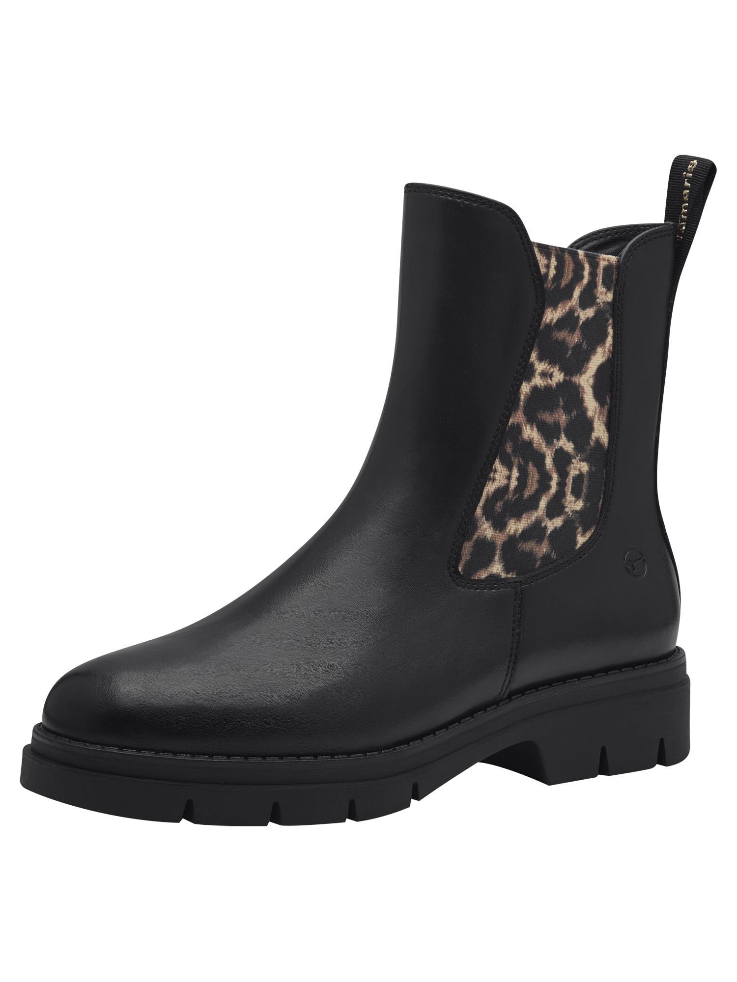 Tamaris Women's Chelsea, Black leopard, 3.5 UK