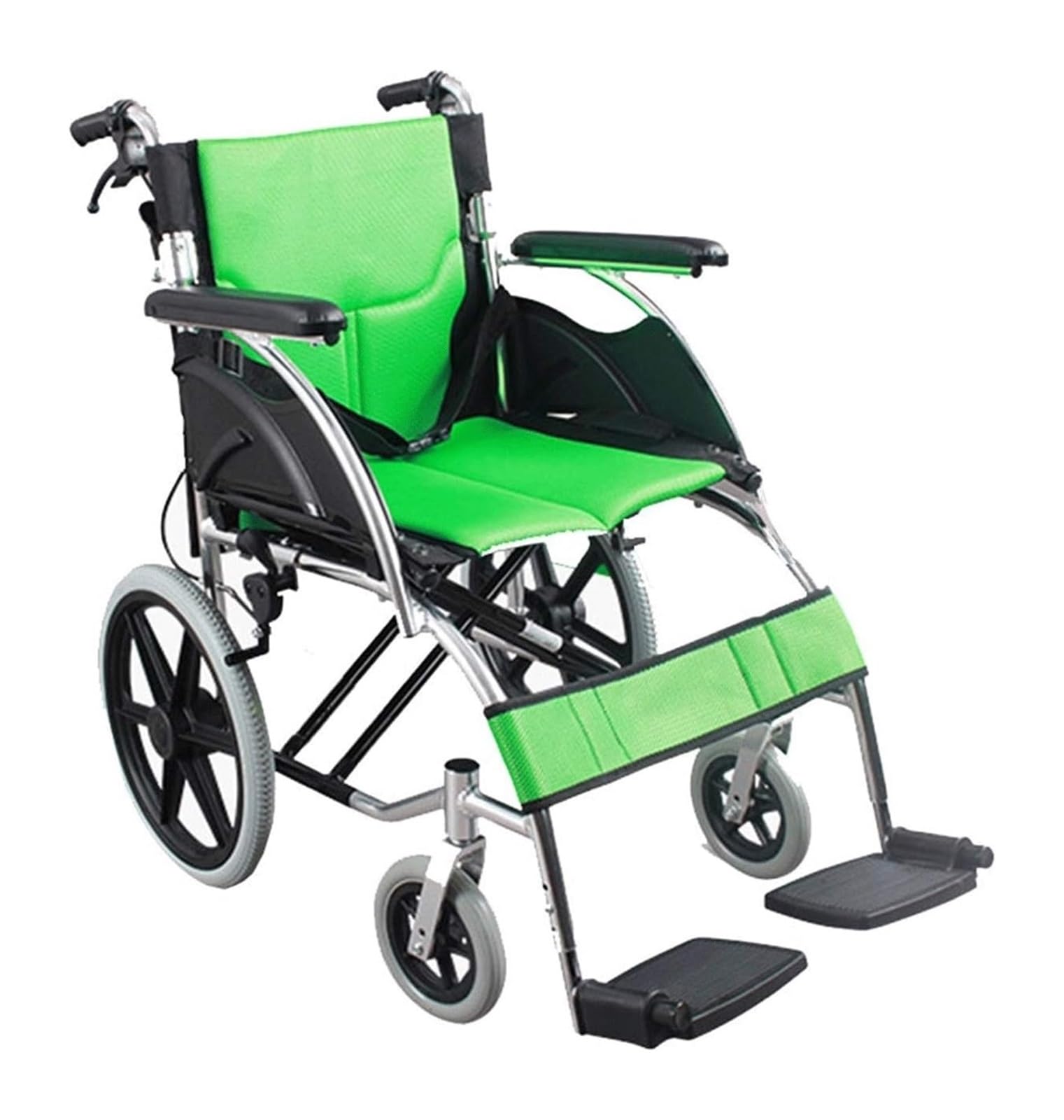Carrozzine Pieghevoli Carrozzina Pieghevole Cuscino in Spugna Piccola rampa per Scooter Pieghevole in Lega di Alluminio per disabili Freno di Sicurezza Carrelli a Spinta