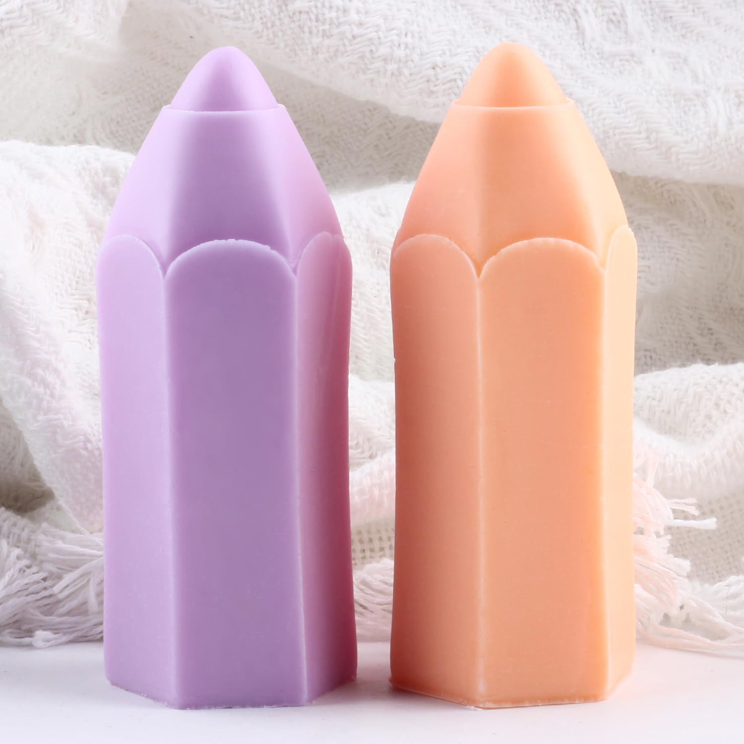 XIAOSHUI Pencil Candle Mold Crayon Candle Molds Pencil Resin Casting Mold for Candle Making Candle Home Decorate Aromatherapy Candles Gypsum Clay Craft - Image 6
