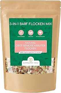 3-in-1 Barf Gemüseflocken Hunde getreidefrei – Gemüse, Obst & Kräuter - Trockengemüse - Gemüsemix für Hunde mit Obstflocken, Gemüseflocken und Kräutermischung product image