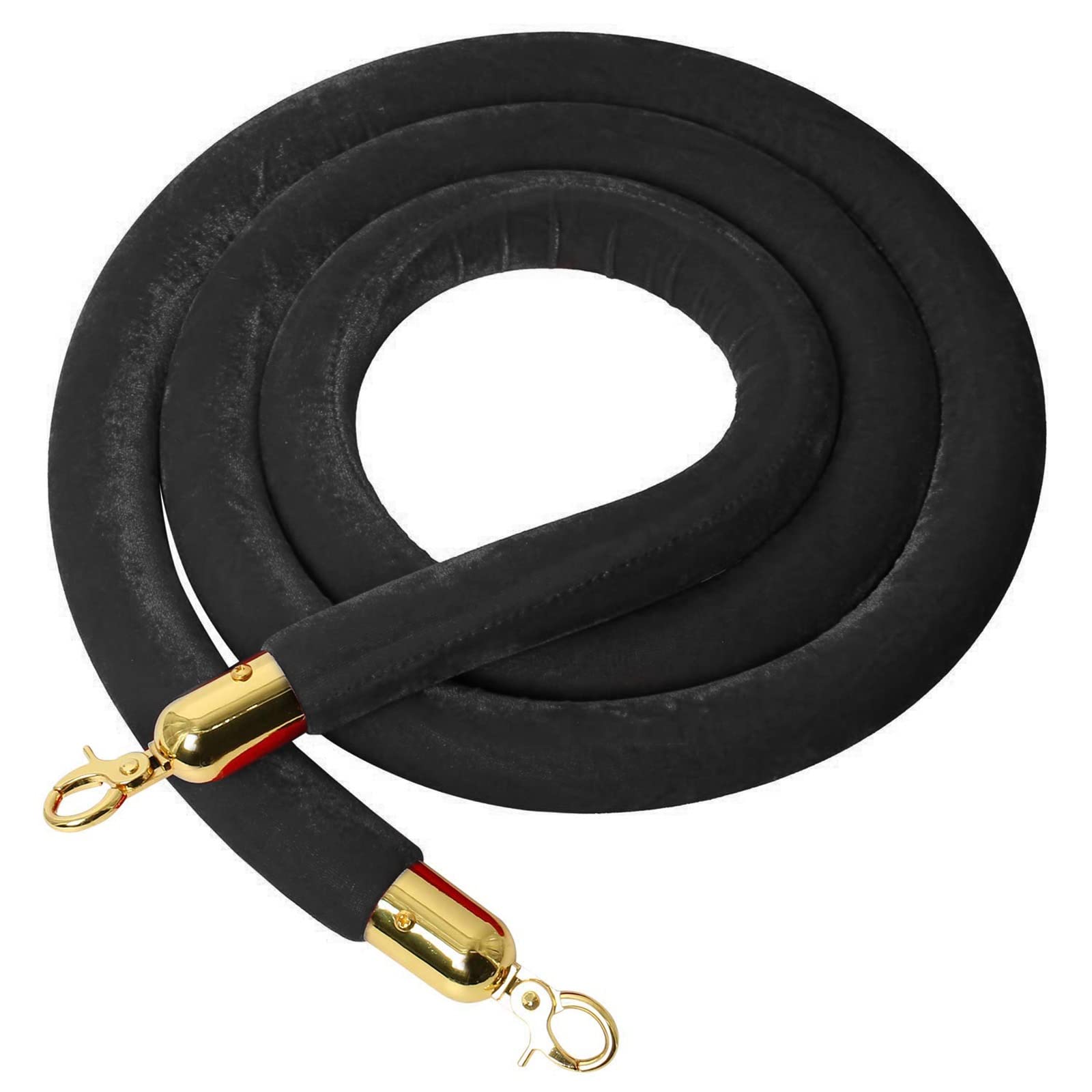 AUNANGLJSCS Rope barriers, Optional Barrier for Crowd Control, Hanging Stanchion Queue Barriers Cord, Movie TheatersGrand Openings Use(Black,Length 0.9M/3Ft/36In)