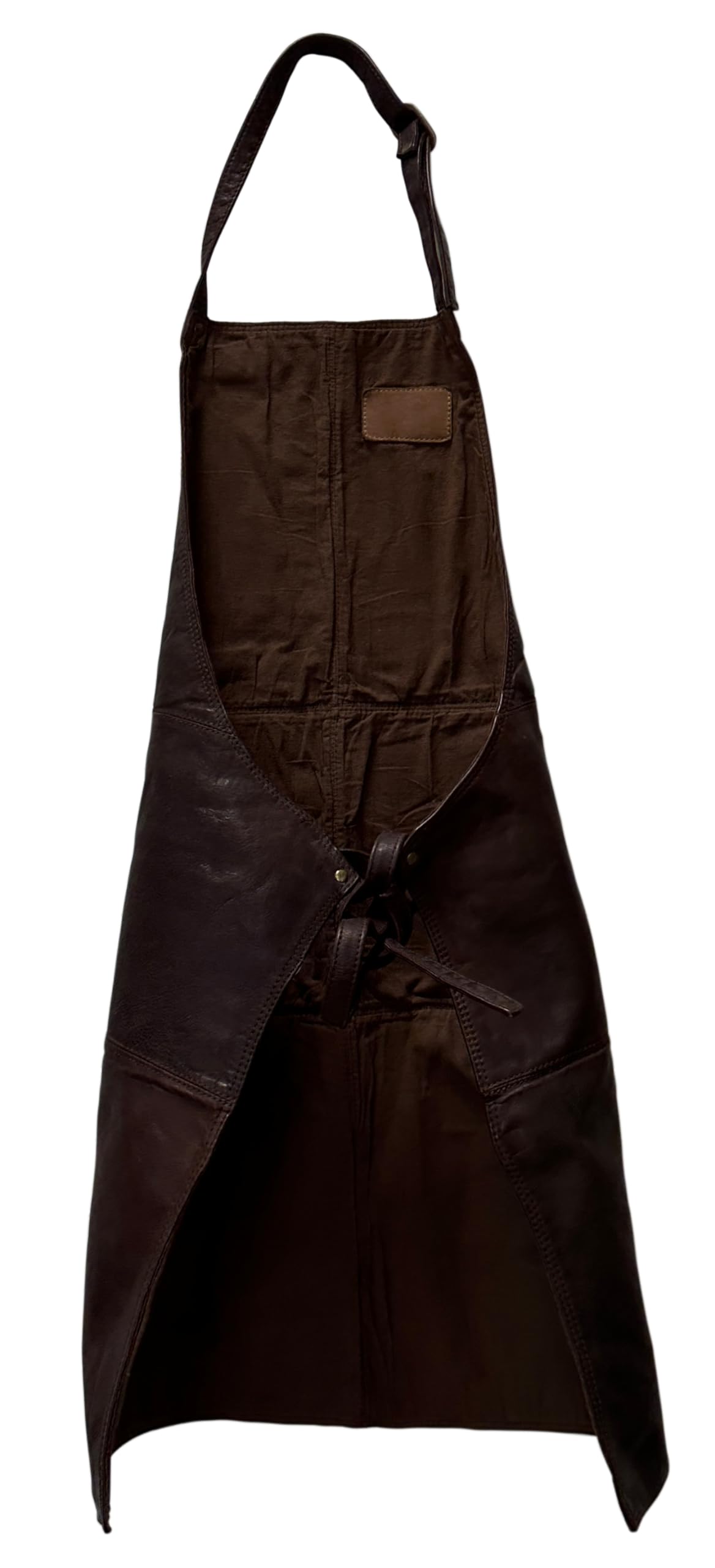 Gusti Delantal vintage cuero Rhett barbacoa cocina barista marrón cuero