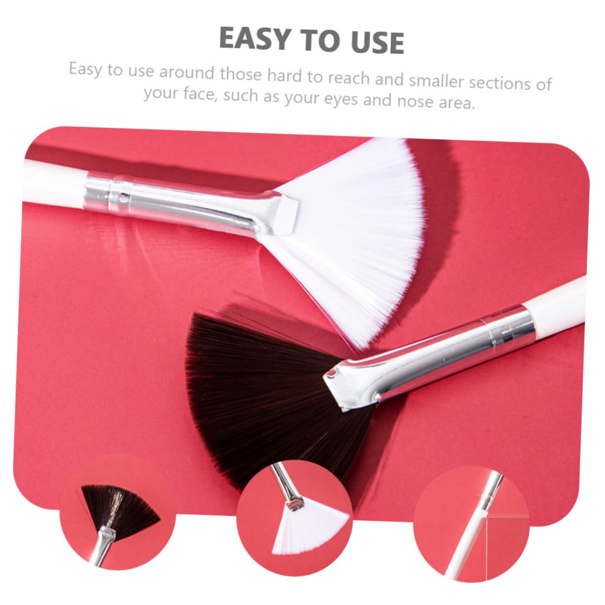 4pcs Facial Mask Applicator Wooden Fan Brushes for Skincare Easy Application of Face Masks and Serums Portable Beauty Tools for Women