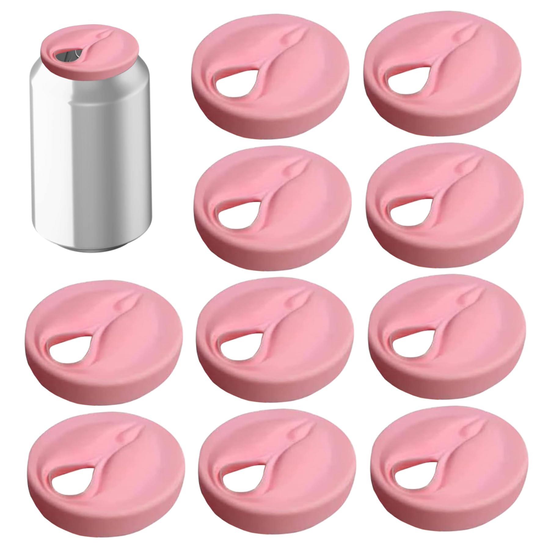 Awnsimfreien 10Pcs Soda Can Lids, Funny Vagina Shaped Soda Can Cover Fits Standard Canned Beverage, Novelty Bachelor Party Novelty, Lid