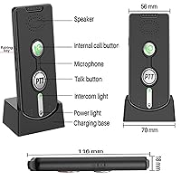 Vista 4 de Sistema de intercomunicación inalámbrico de 2 vías para el hogar, 1/2 milla de largo alcance, llamadas manos libres, recargable, espera de 120