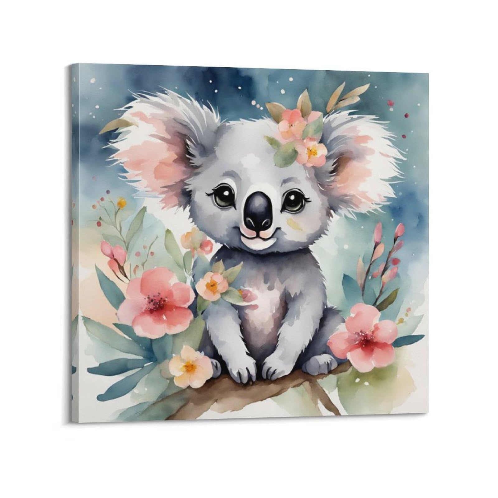 Koala assis sur une branche impression sur toile moderne 50x50