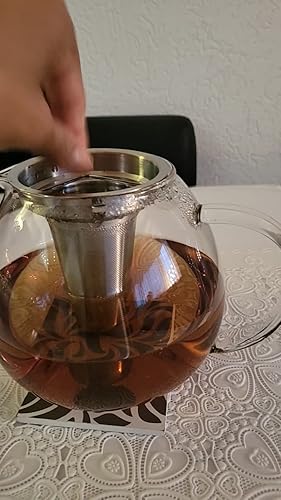 Zoha Riffle XL glazen theepot - geschikt voor inductie glazen theepot