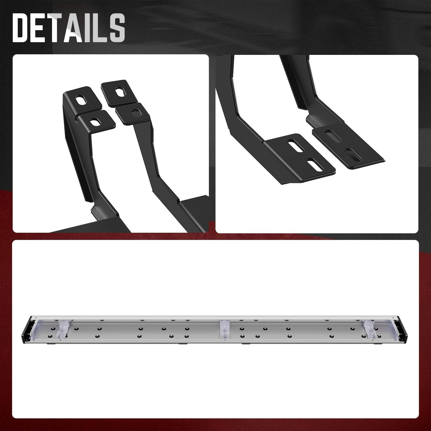 DNA Motoring 6.5" Flat Running Boards Side Step Nerf Rails Bars Compatible with 2023-2025 Honda Pilot, STEPB-U-PLT22-T1