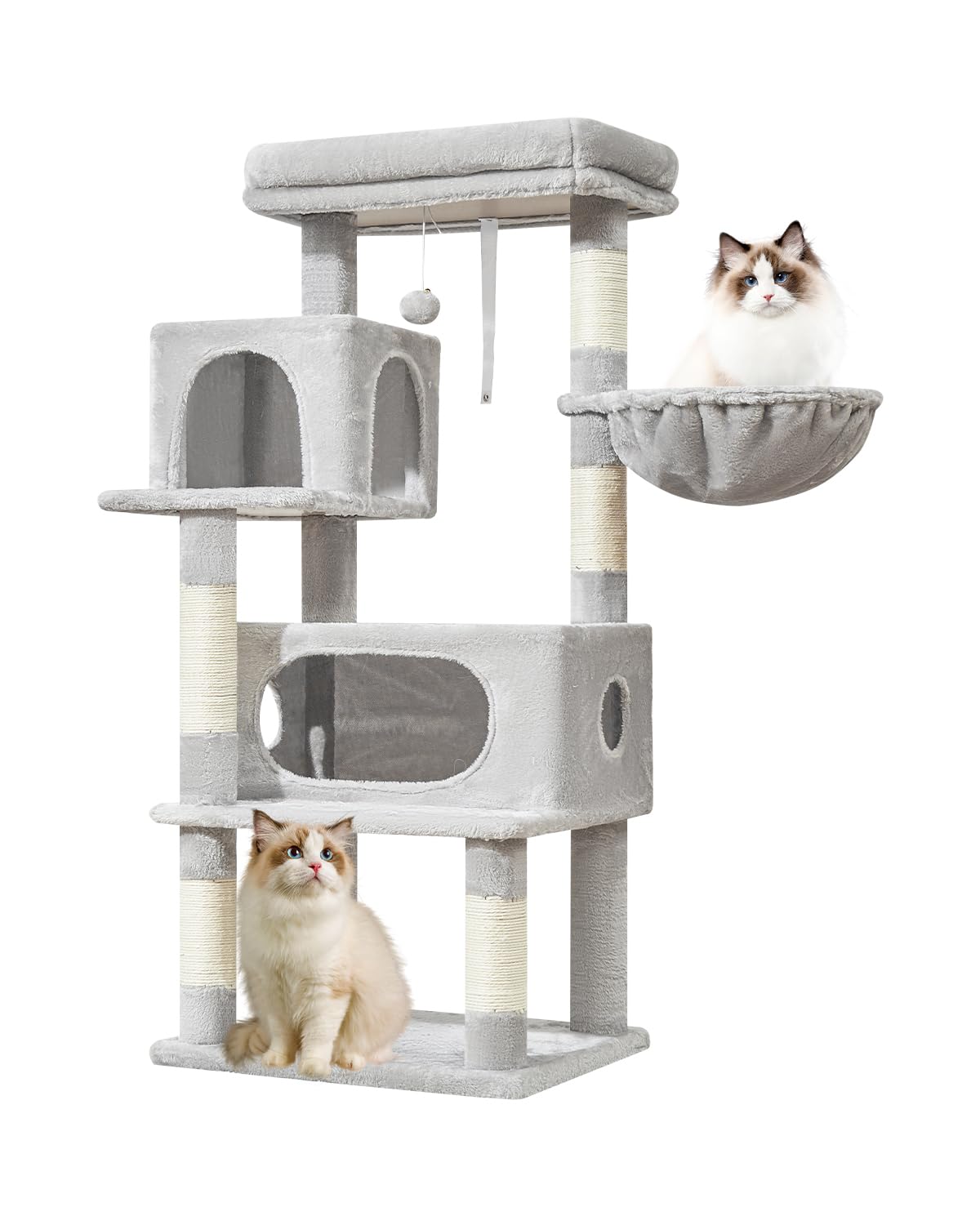 Taoqimiao Cat Tree, 49In Cat Tower for Indoor Cats Large Adult