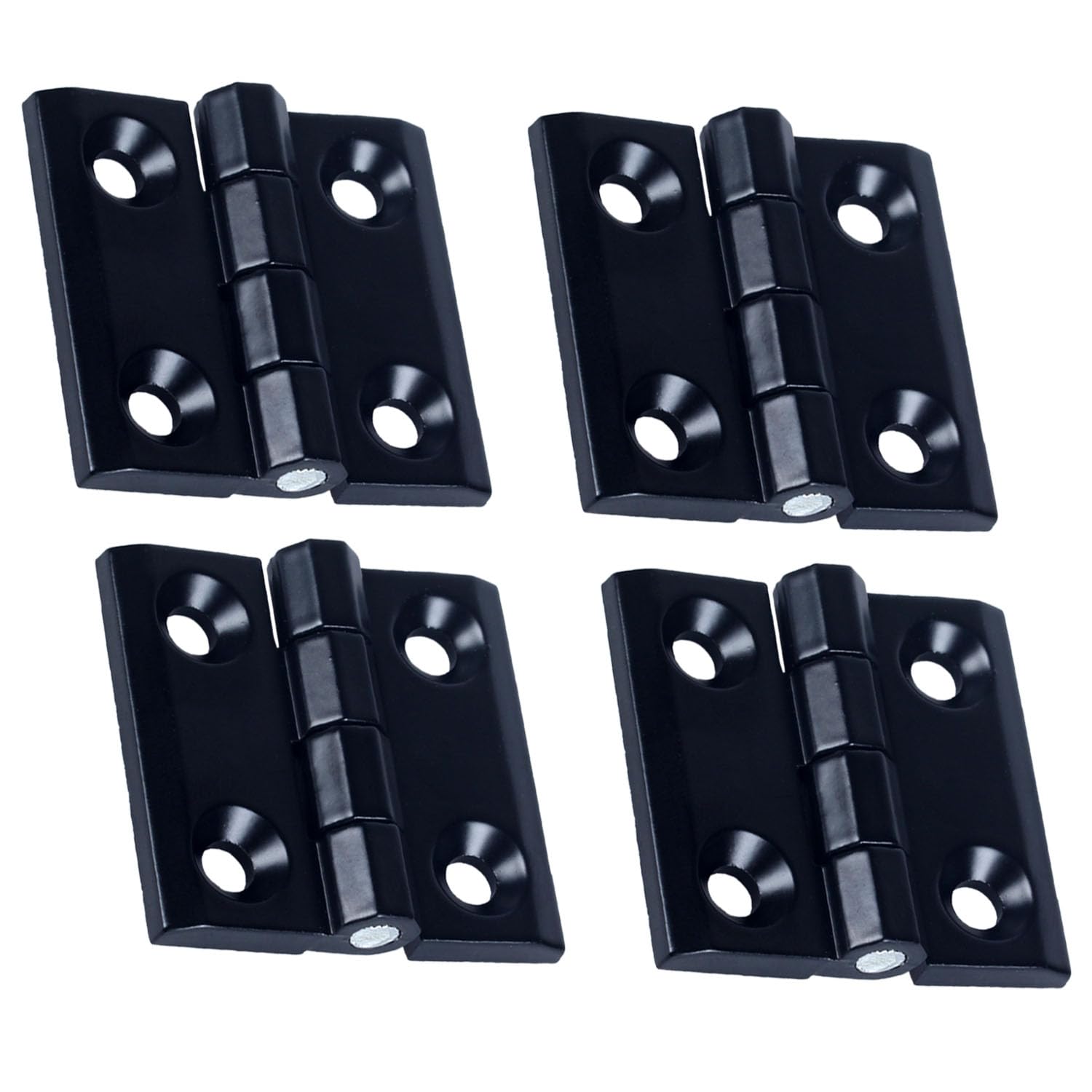Charnières d'armoire industrielles noires à roulement premium 50 x 50 mm pour boîtier