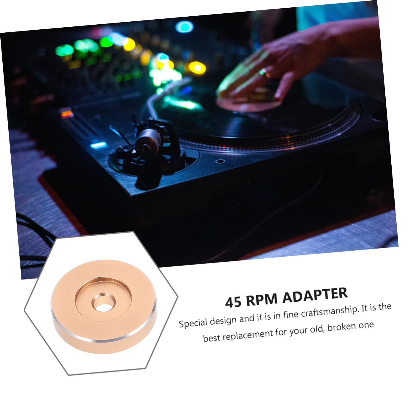 BESTonZON 5 Pezzi 45 Adattatore Convertitore 45 Giri/min Adattatore Per Giradischi Per Album Adattatore Per Vinile Da 7 Pollici 45 Adattatore Mandrino Record Disco Alluminio Metallo