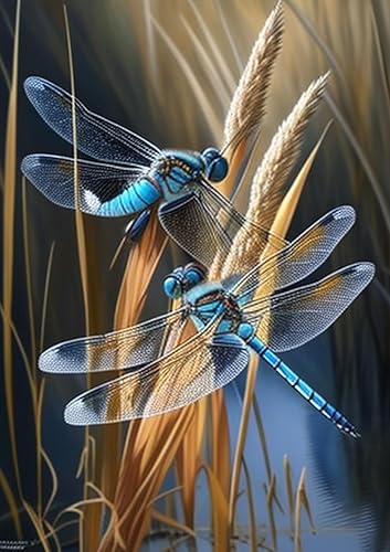 Rompecabezas de animales salvajes de 35 piezas, rompecabezas de libélula curiosa para adultos, 4 x 6 pulgadas, rompecabezas único, difícil y