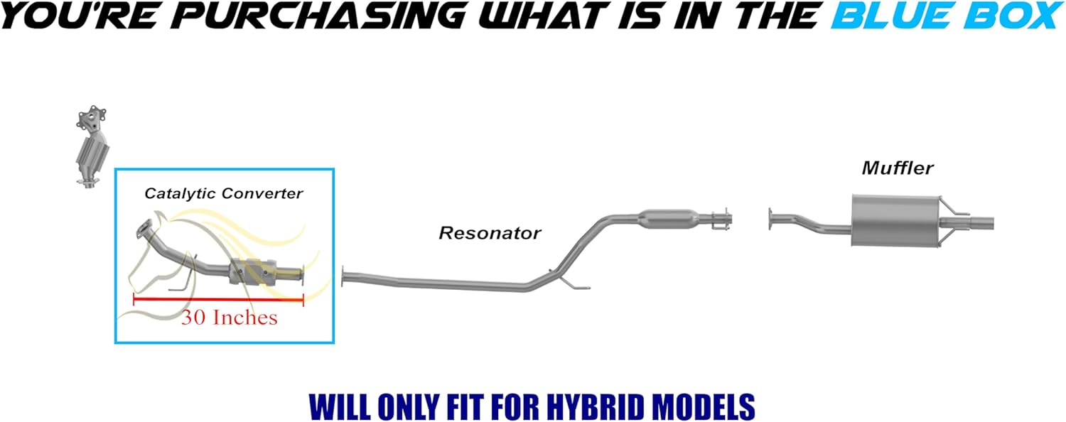Exhaust Rear Catalytic Compatible for Honda Civic 2006-2011 1.3L | EPA-Approved | Stainless Steel | Northeastern Exhaust | Free Gaskets Included | Direct-Fit Replacement