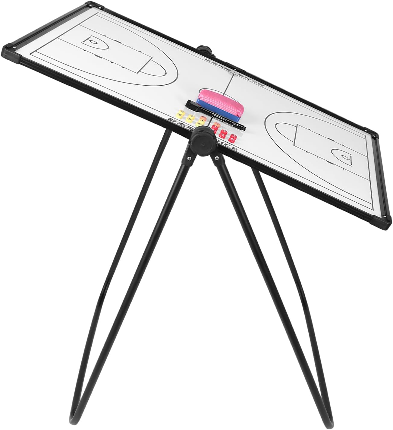 Convenient Strategy Board with Markers Eraser Professional Basketball Game Pad Reusable for Basketball Soccer Volleyball Coaches