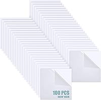Vista 1 de Pangda 100 piezas de láminas cuadradas de acrílico fundido transparente de 4'' x 4'', hojas de plástico cuadradas, paneles transparentes con papel