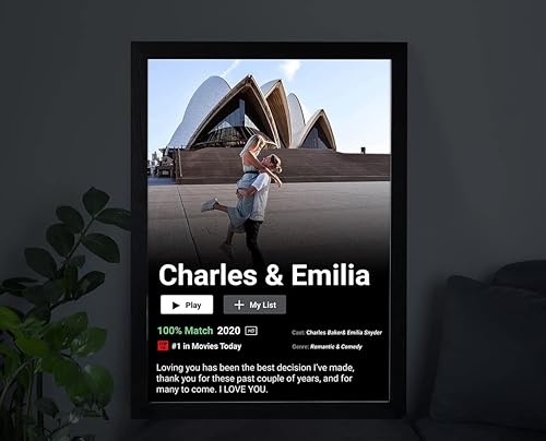 Miniatura 3 de Póster de película y lienzo personalizados para parejas póster de película familiar personalizado regalo para boda aniversario día de San Valentín