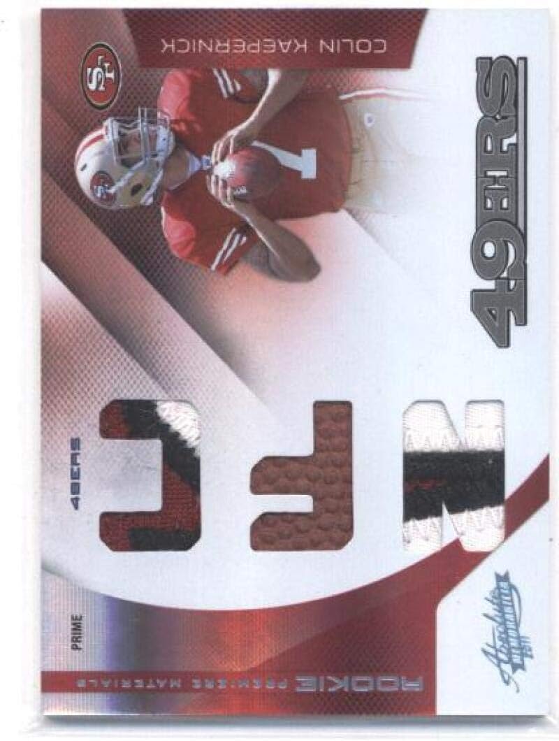 2011 Panini Absolute Rookie Premiere Materials AFC/NFC Spectrum Prime #232 Colin Kaepernick San Francisco 49ers NFL Football Card (RC - Rookie Card) (Memorabilia/Game Used) /25 NM-MT