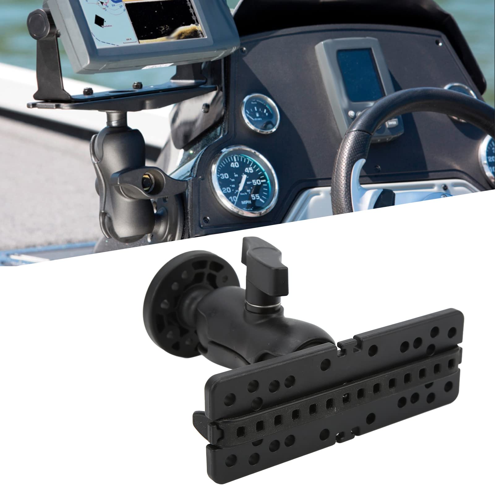 Fischfinder-Halterung, GPS-Fischfinder-Halterung RAM-B-111U-kompatibel Vielseitigkeit für Marine-Finder