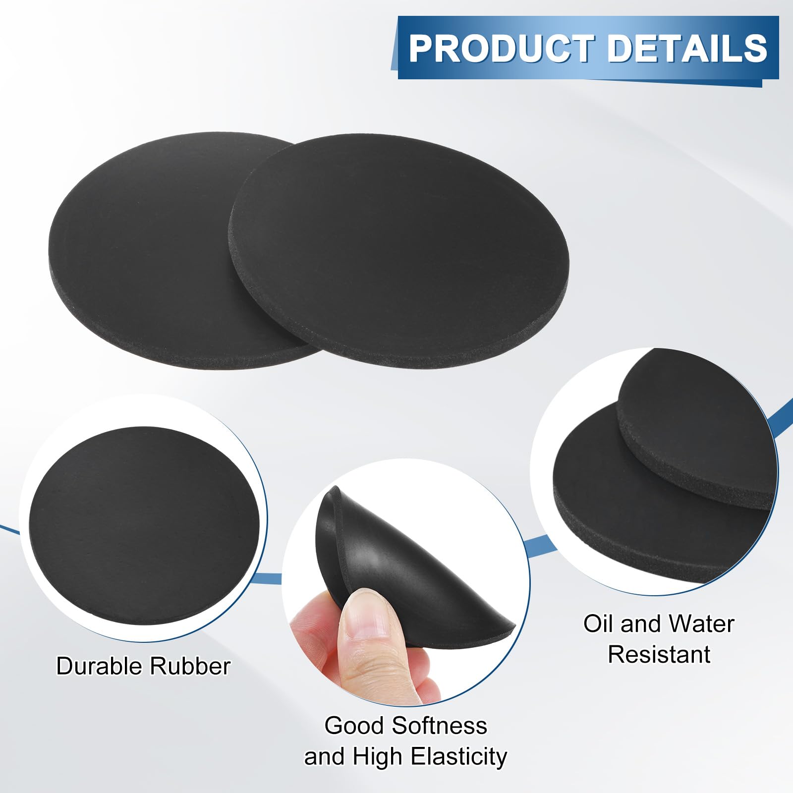 M METERXITY 20-Pack Rubber Solid Discs Washers - Image 2