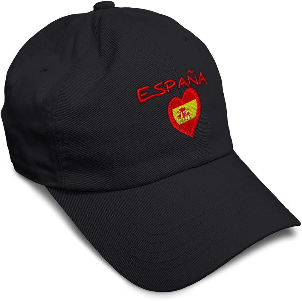 Soft Baseball Cap ESPA A Spain Flag B Embroidery Twill Cotton Dad Hats