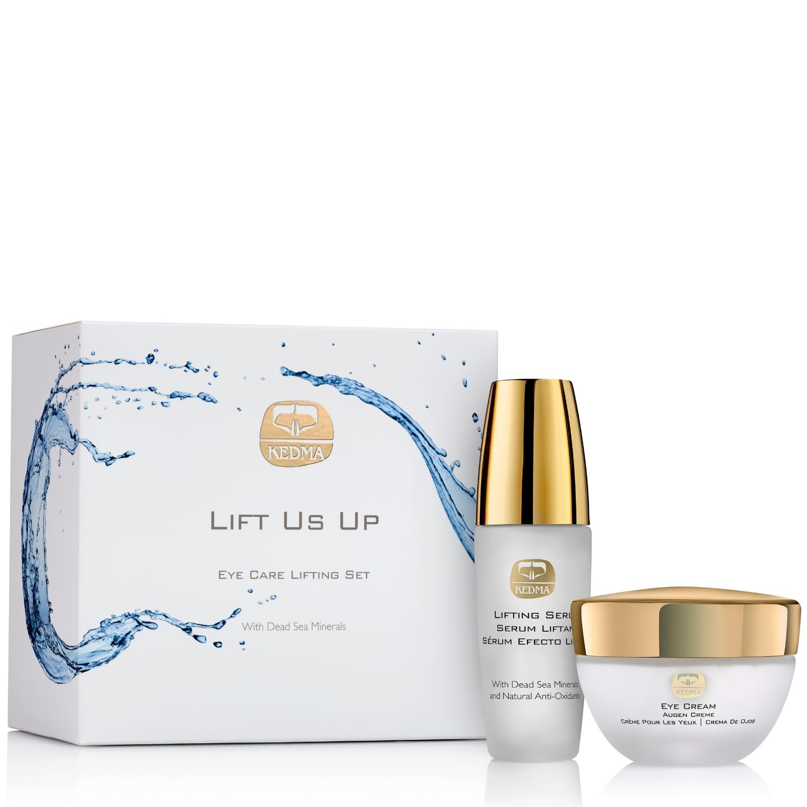 KEDMA - Duo Lifting Contorno Occhi con Siero & Crema - 30ml+50g | Il duo occhi combina un siero lifting e una crema idratante per levigare e rivitalizzare il contorno occhi.