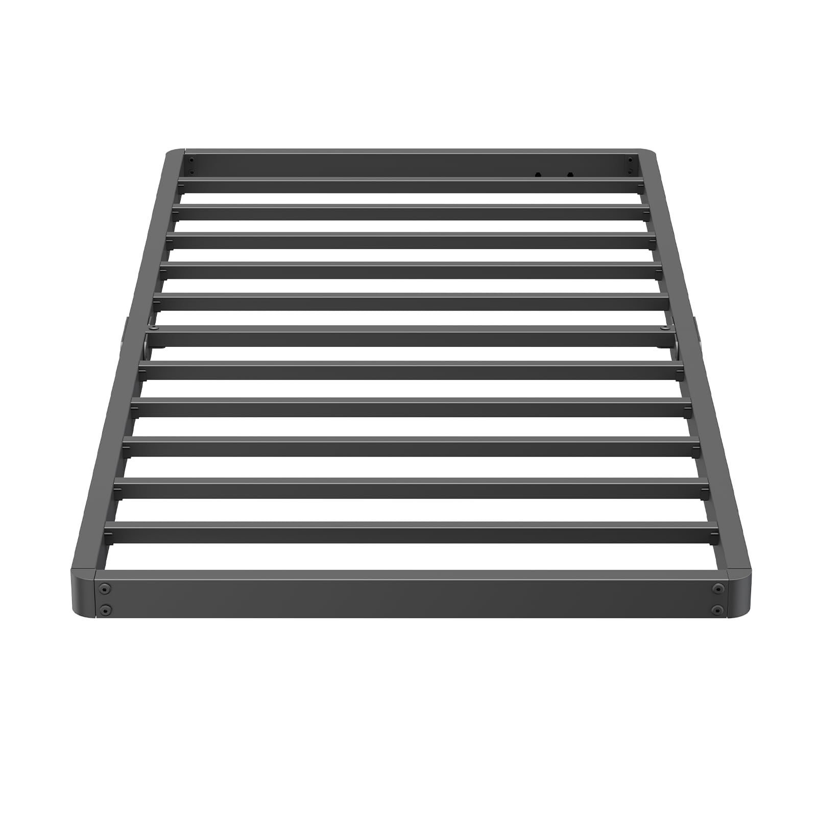 2 Inch Twin Bunkie-Board Only, Low Metal Box-Spring Frame with Steel Slats, Quick Lock Bed-Slat Replacement, Noise Free Mattress Surpoort Base, Upholstered Bed Frame Accessories, Black