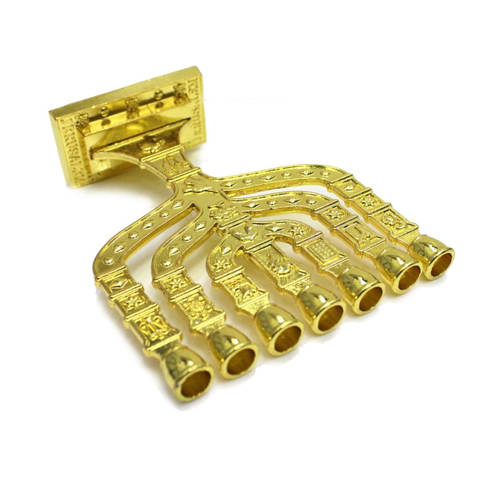 Domasvmd Holy Grail Holder 7 Branch Candlestick Table Centerpiece Desktop Ornament Menorah Jewish Jerusalem Temple Stand Stands Decorative