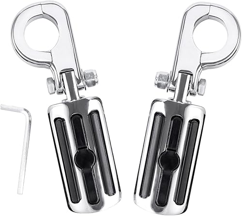 Miniatura 9 de Estriberas de motocicleta de 1-14 pulgadas para protector de motor de 1.25 pulgadas para barras de choque, abrazadera de soporte de pedal compatible