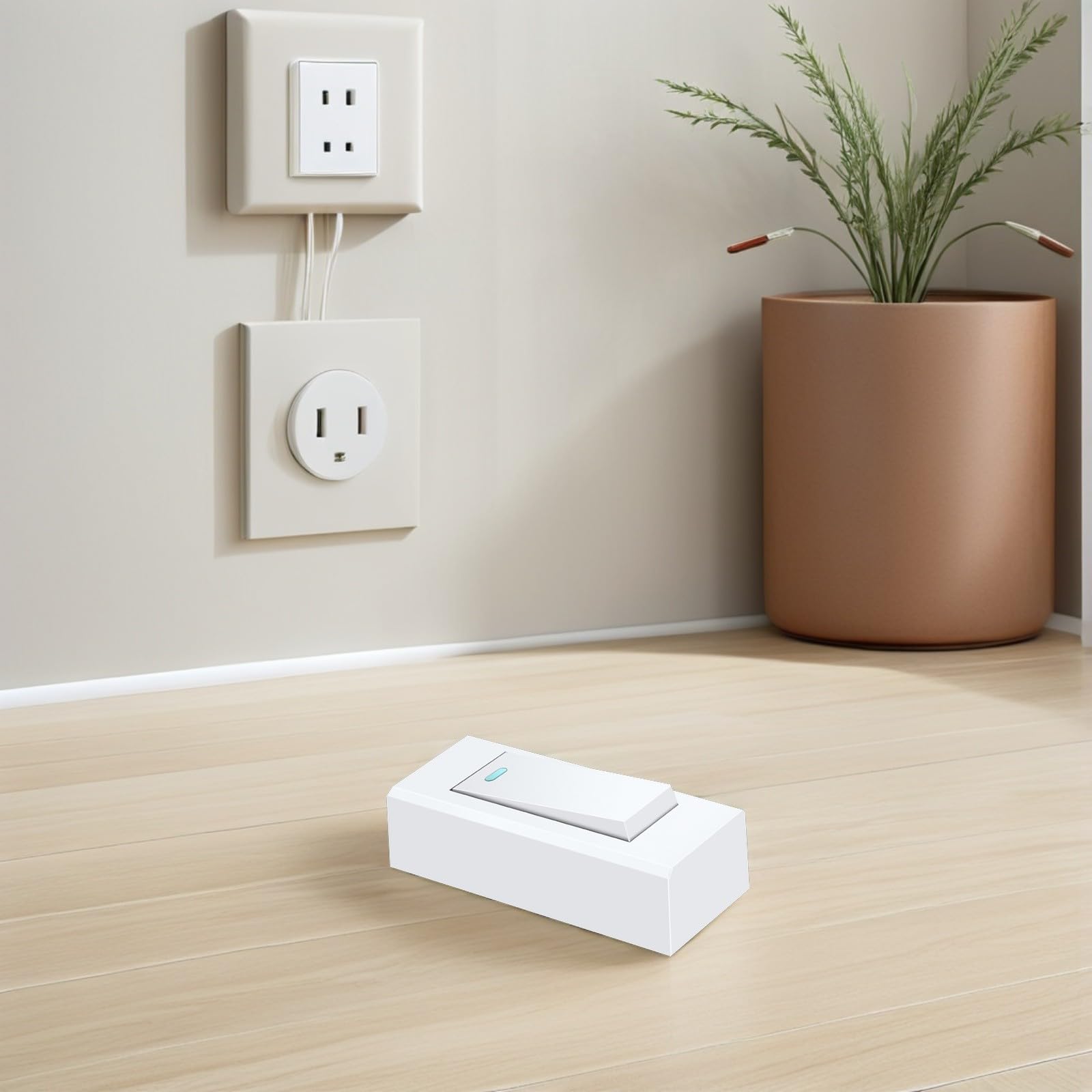 Interruptor de Pared Pequeño Botón Diseño Ultradelgado Interruptor Eléctrico para Lámpara de Hogar Uso Diario en Pared Pequeña Suministro de Luz