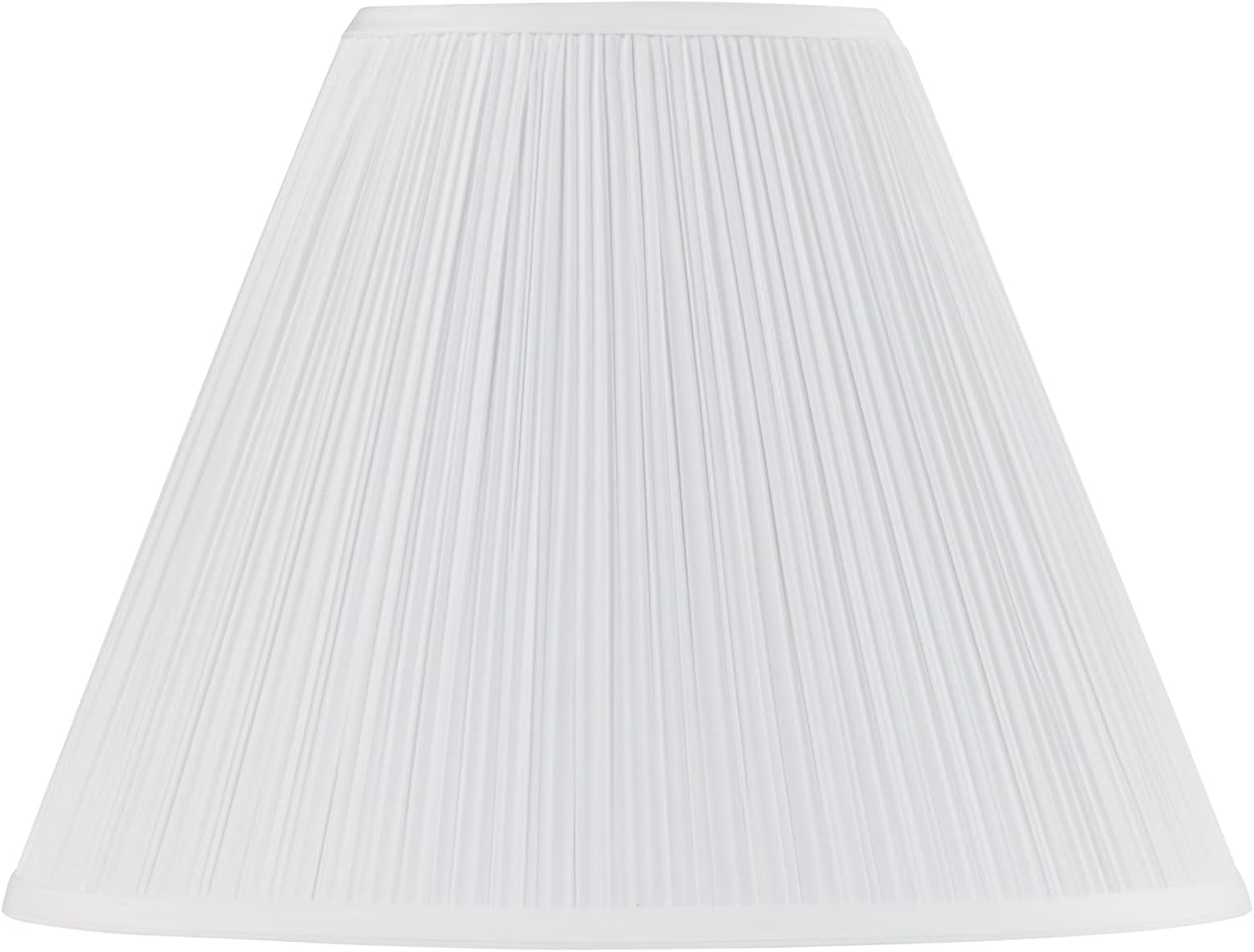 Aspen Creative 33136, Mushroom Pleated Traditional Spider Lamp Shade, White, 7" Top x 18" Bottom x 13" Slant