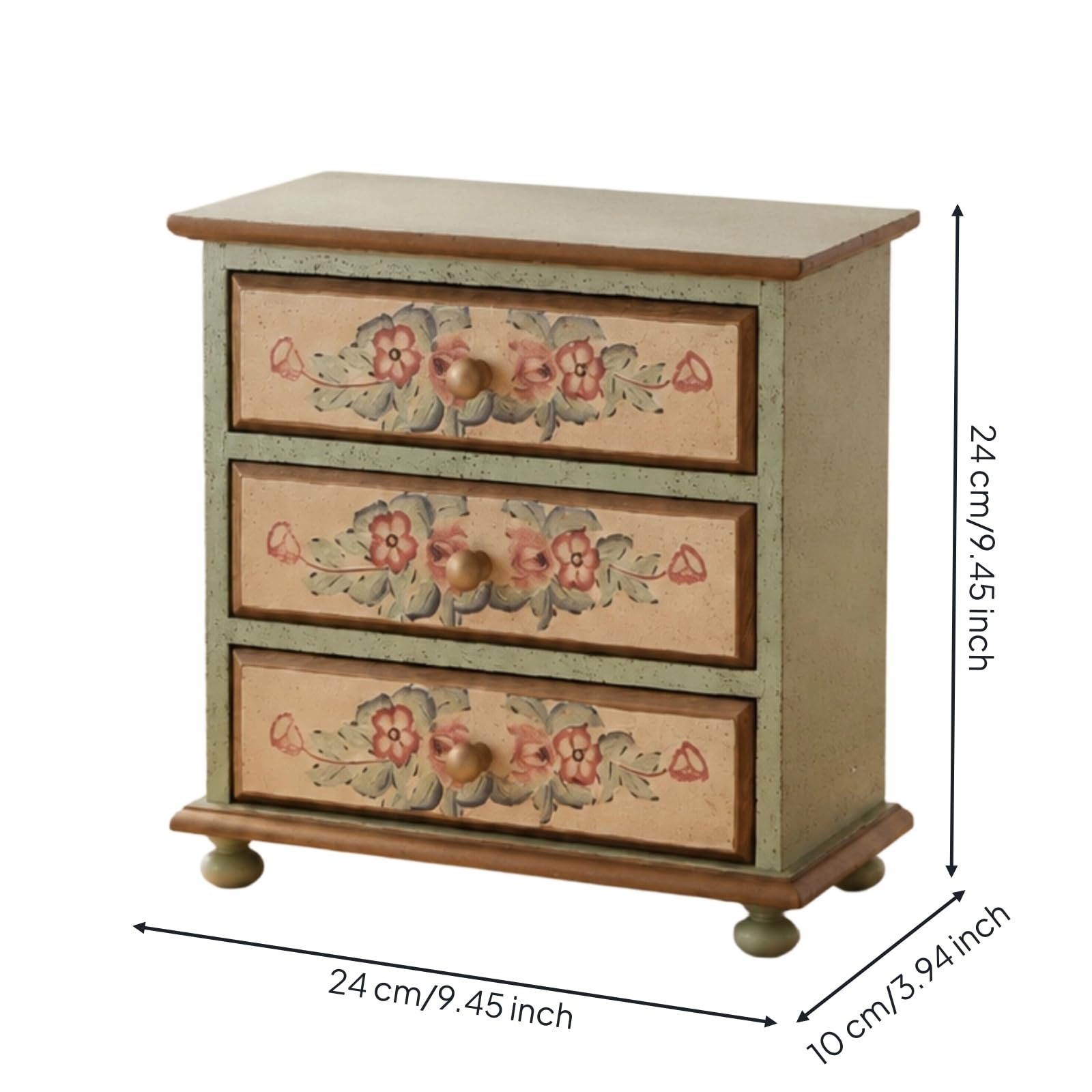 Qianly Mini Cassettiera da Tavolo Decorativo Cassettiera con Scomparti Versatile Organizzatore con Scomparti per Appassionati di Cucito, Scrivania, Comodino