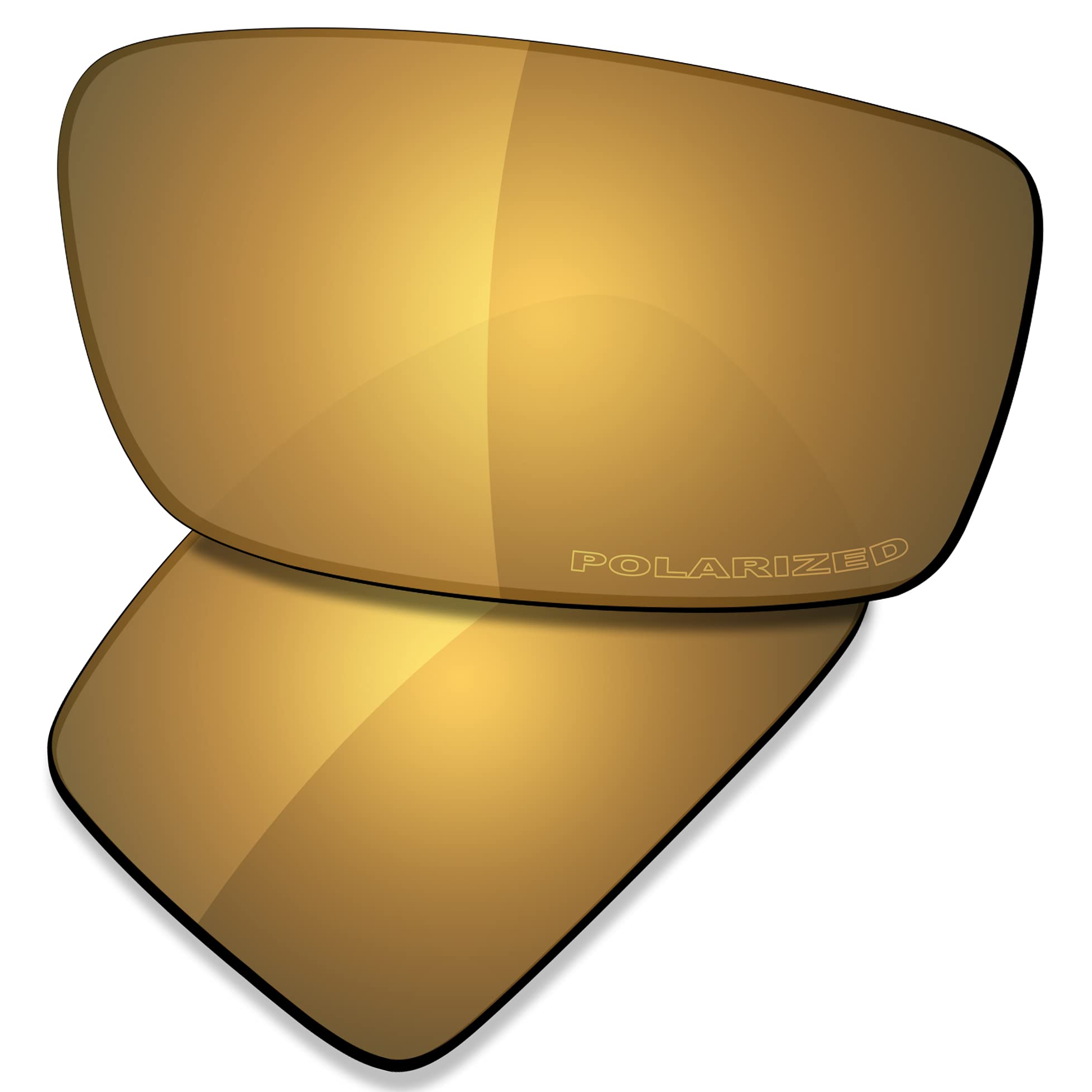 Saucer Premium Replacement Lenses for Oakley Gascan Sunglasses High Defense - Bronze Gold Polarized