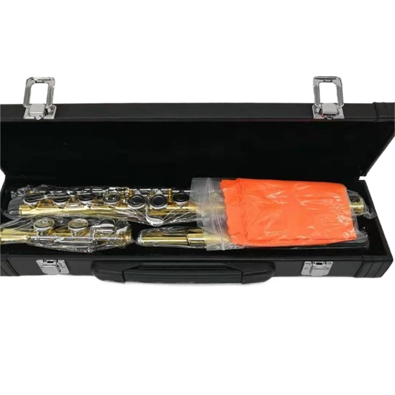 Classic Flet Poprzeczny Flet C Pozłacany 16 Otworów Zamknięty Otwór Otwarty Otwór Plus Flet Z Klawiszem E Profesjonalny Instrument Dla Początkujących(Open Hole)