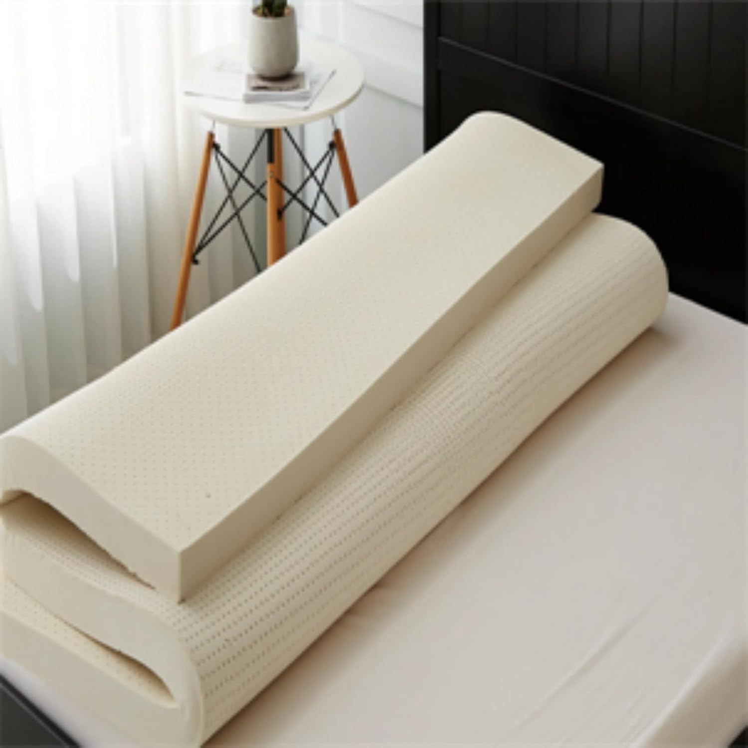 100% Natural OrgaLatex Mattress Topper - Twin Size 39"×75"×1" - Breathable Foam for Pressure Relief & Back Pain, Cool Sleep Bed Pad, Eco-Friendly Comfort