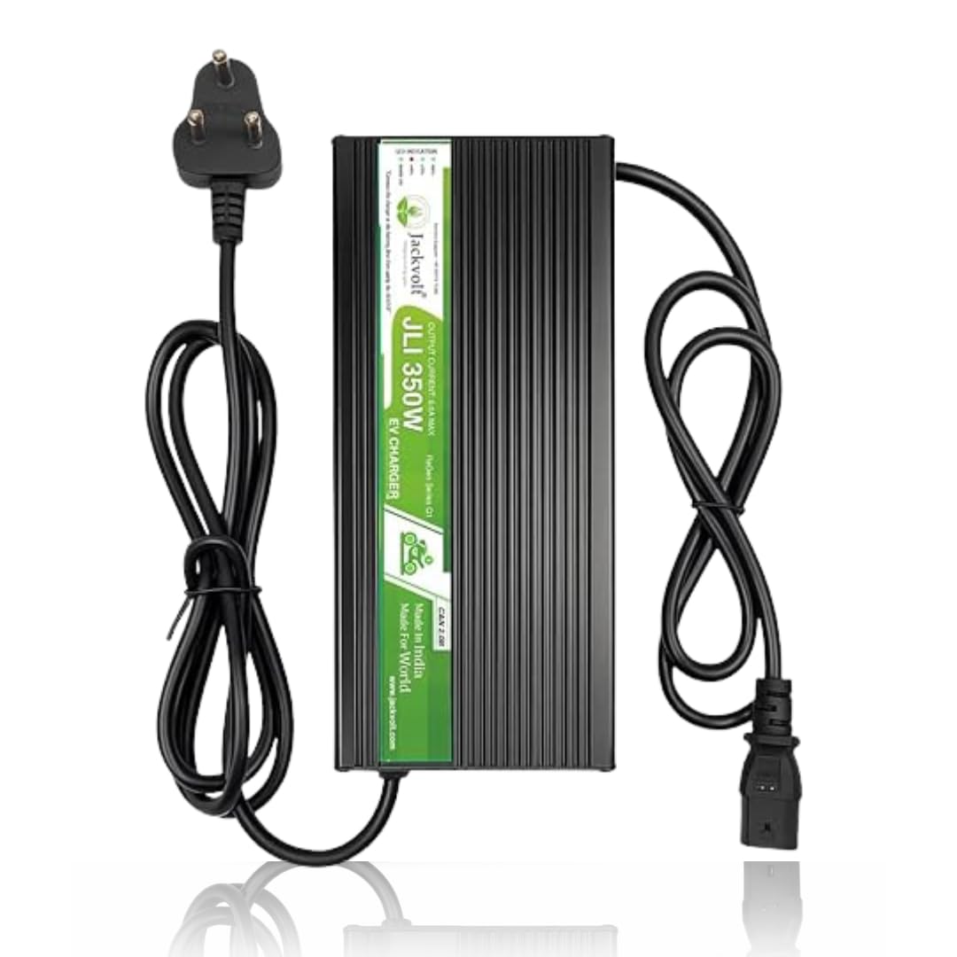JACKVOLT 54.6V 6A Lithium Battery Charger for Electric Bike, E-Bike & Electric Scooter Compatible with 48V Lithium-ion Battery | Auto Cut-Off | LED Indicator Light | Fast & Safe Charging-picture-24