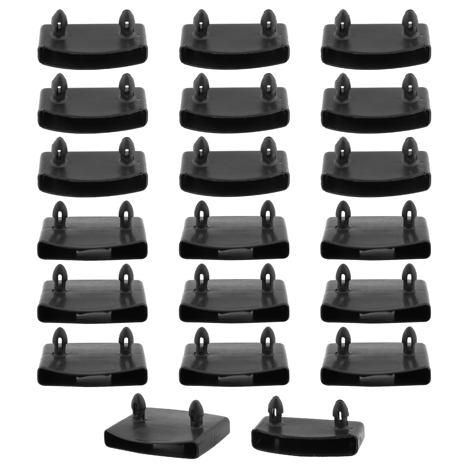 FralnFit20Pcs Bed Slat Holders, Bundles Plastic Bed Slat Caps, Side Rail & Centre Rail Replacement Sprung Wooden Bed Slats for Single, Double & King Size Beds (55mm x 9mm Inside)