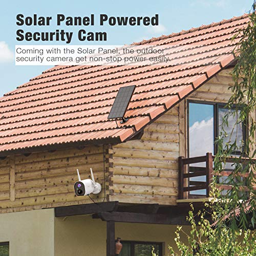 Outdoor Security Camera, Conico Wireless Solar Powered Rechargeable