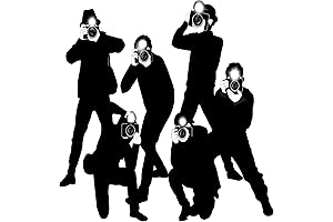 12 Pack Retro Paparazzi Cutouts Wall Decals for Parties