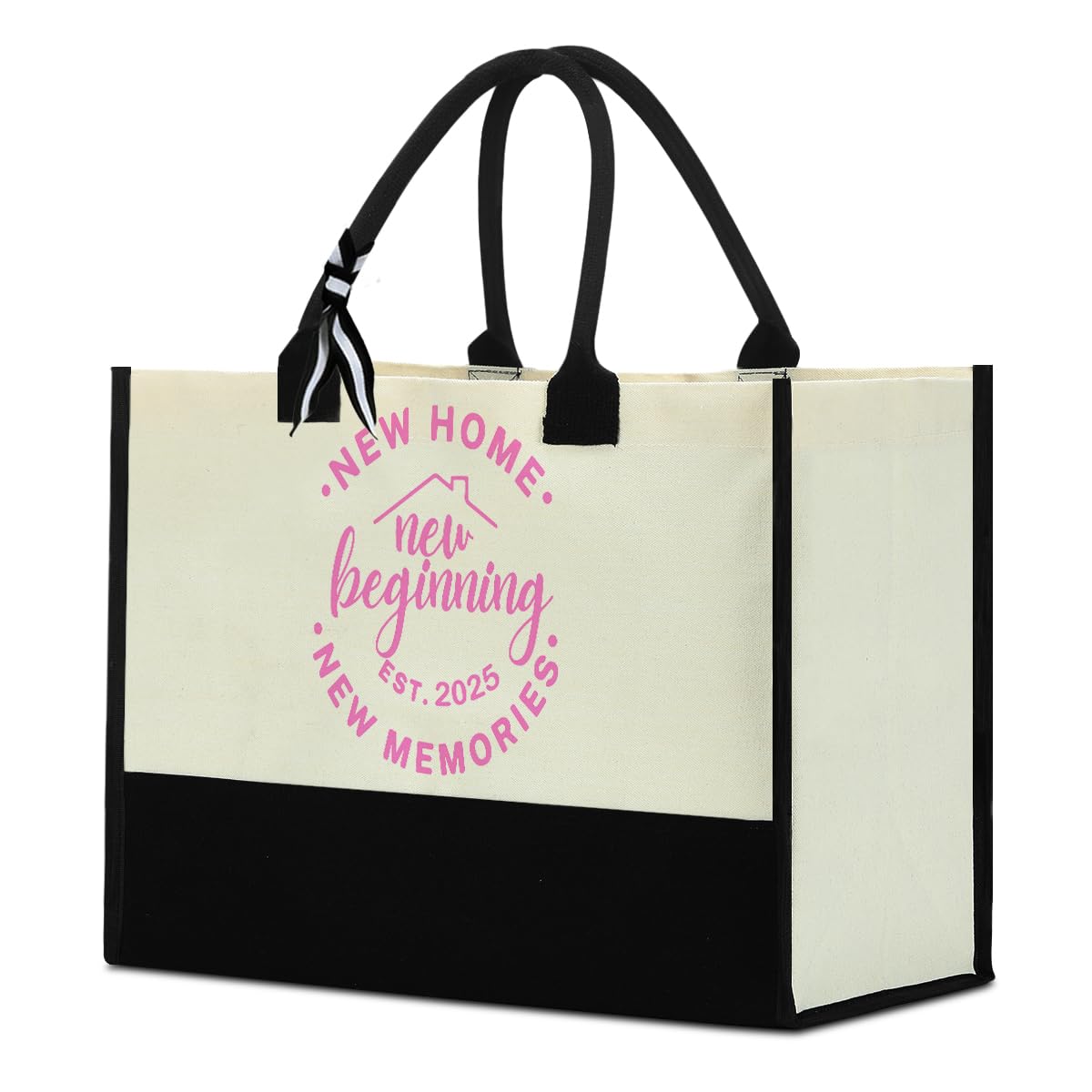 Fokongna Girls Trip Beach Bag Mimi Gigi Granny Nana Mama Abuela Nanny Housewarming Gifts Women Reusable Canvas Tote Bag