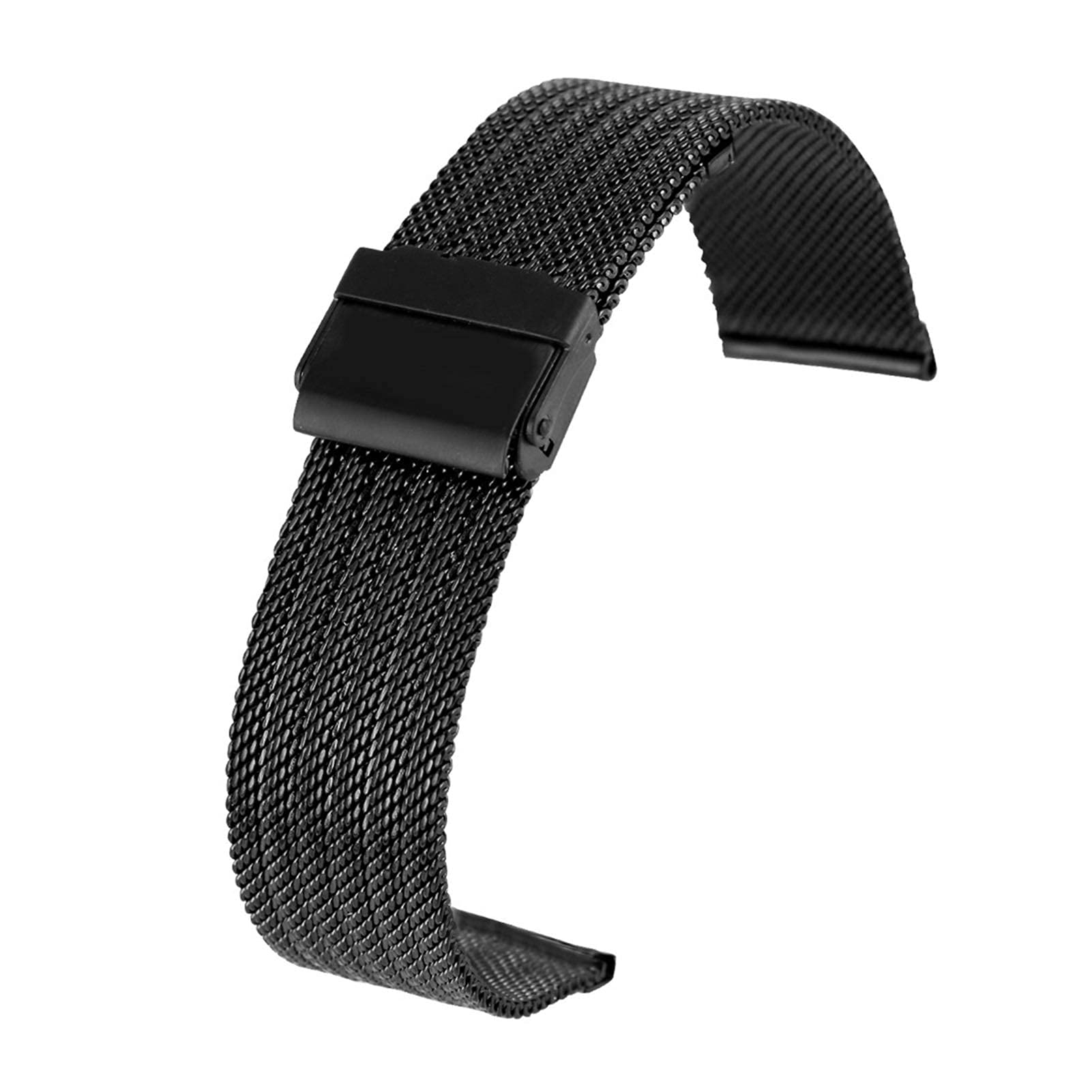 Cinturino per Orologio, Cinturino in Maglia di Acciaio Inossidabile da 18 mm / 20 mm / 22 mm / 24 mm con Fibbia a Gancio.