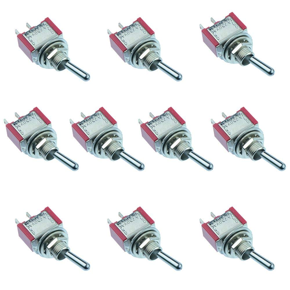 Buy 10 x Mini On/Off Toggle Switch SPST 3A 250VAC Hobby Model Railway