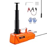 Electric Car Jack, 15 Tons /33000 lbs, Adjustable Electric Scissor Jack with High Load Capacity, 12V Dual-Powered Tire Change Replacement with LED Light, Portable Jack kit for Sedan, SUV, Truck