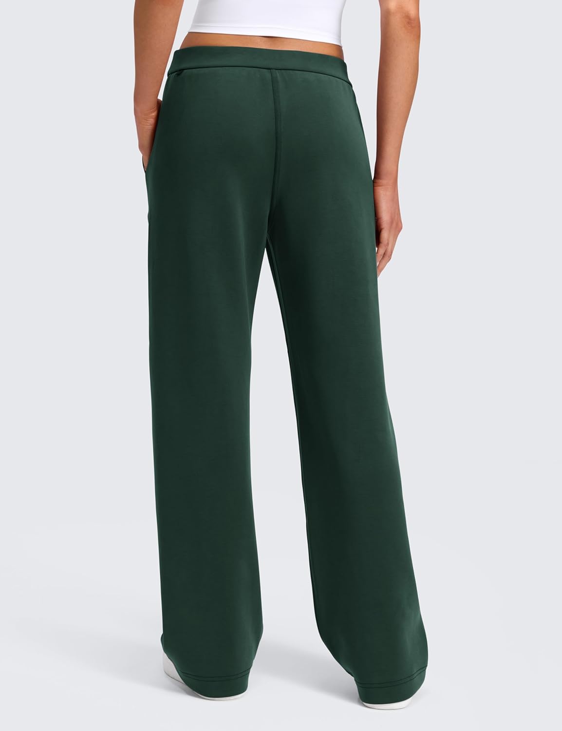 CRZ YOGA SoftAura Pintuck Straight Leg Sweatpants Women 30" - Modal Casual Lounge Travel Pants with Pockets